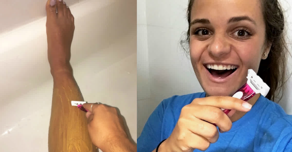 Ze gebruikt pindakaas om zichzelf scheren. De reden waarom zal je verbazen!