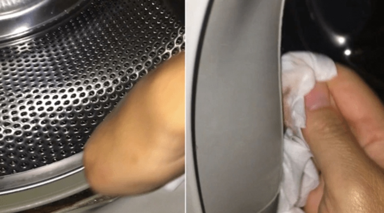 Deze plek in de wasmachine wordt door niemand schoongemaakt