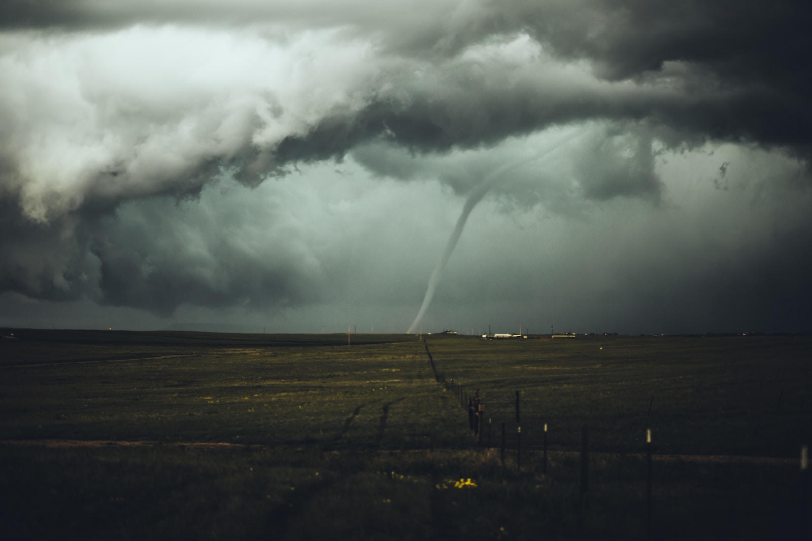 Long exposure photography of hurricane