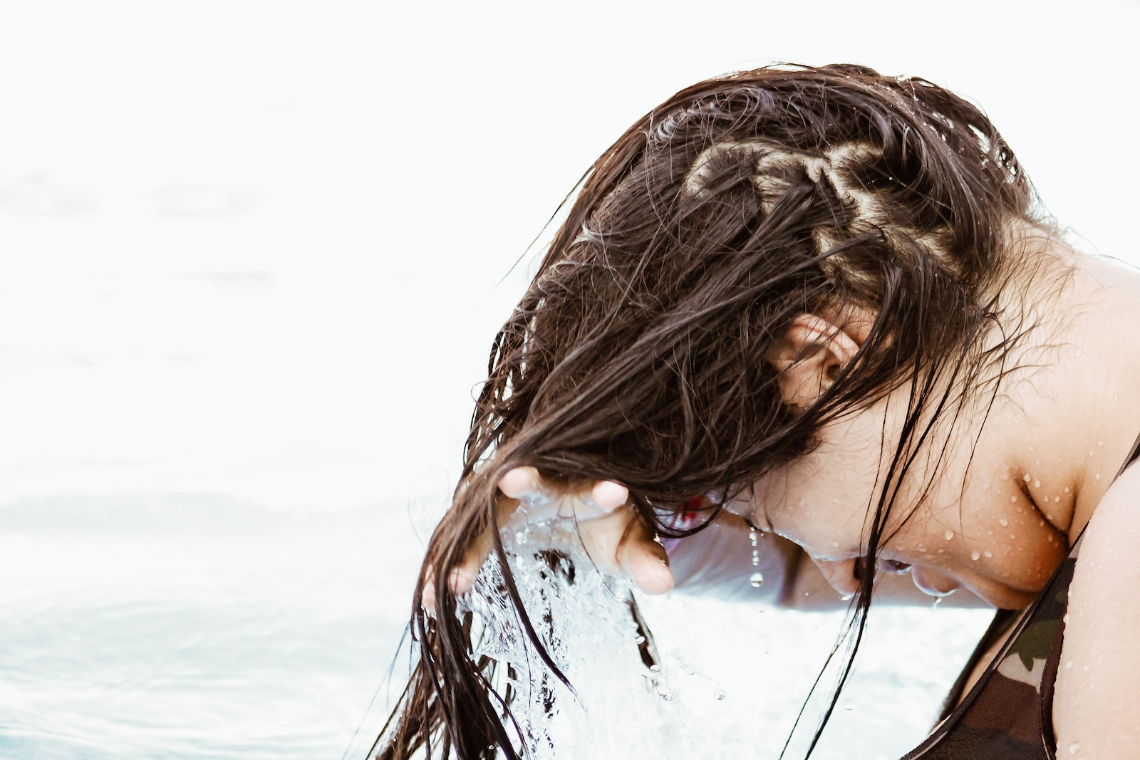 Woman in body of water