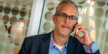 man using smartphone