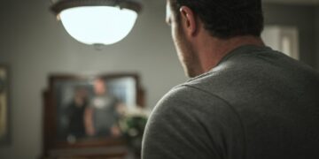 man in black crew neck t-shirt