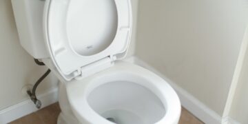 white ceramic toilet bowl with cover