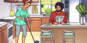 Bestudeer deze afbeelding goed: zie jij wat er niet klopt in deze keuken?