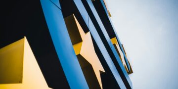 blue and yellow building under blue sky during daytime