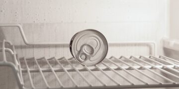 beverage can in refrigerato