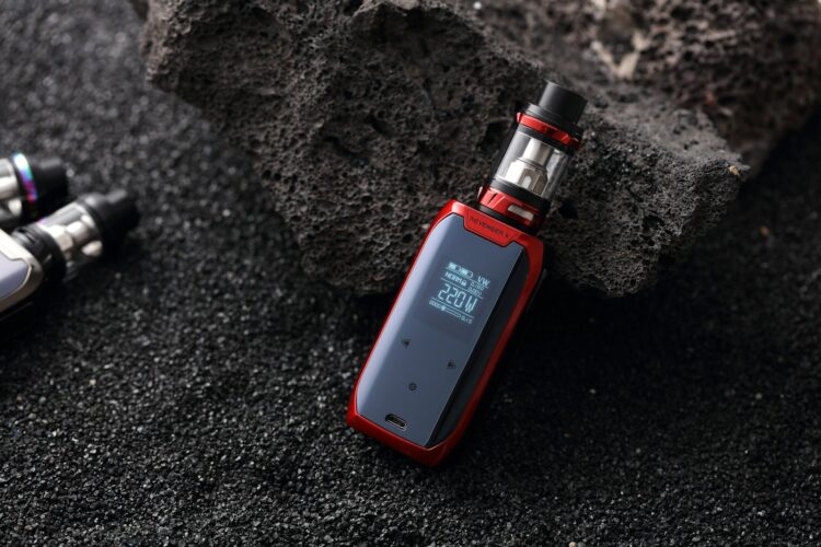 Red and black box mod