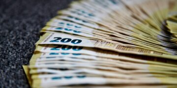 a stack of paper money