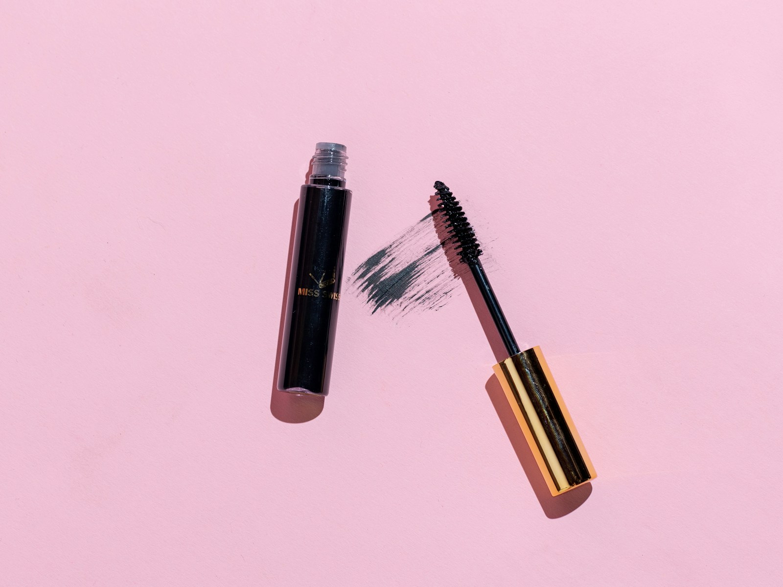 Silver and black makeup brush