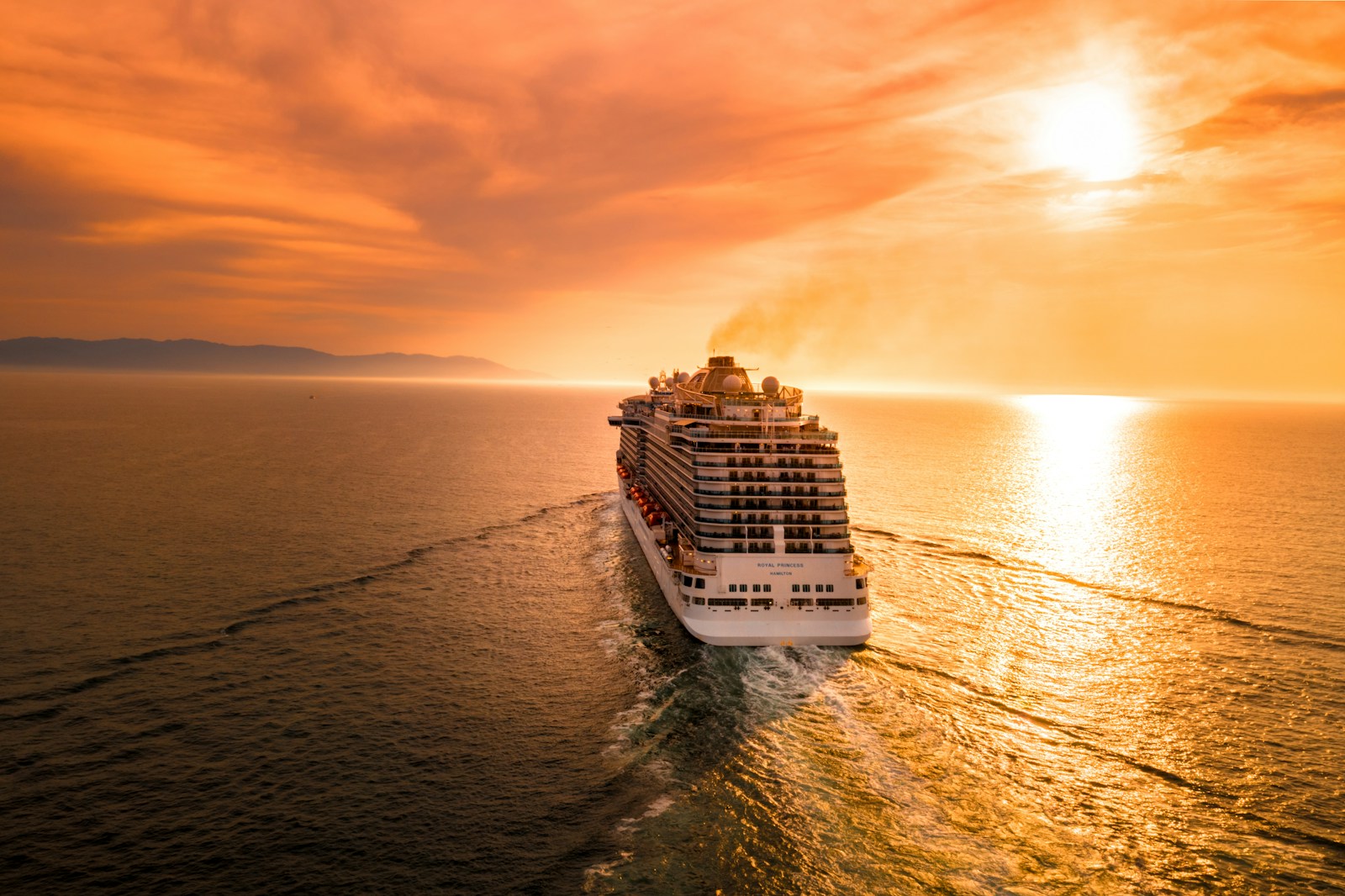 White cruise ship