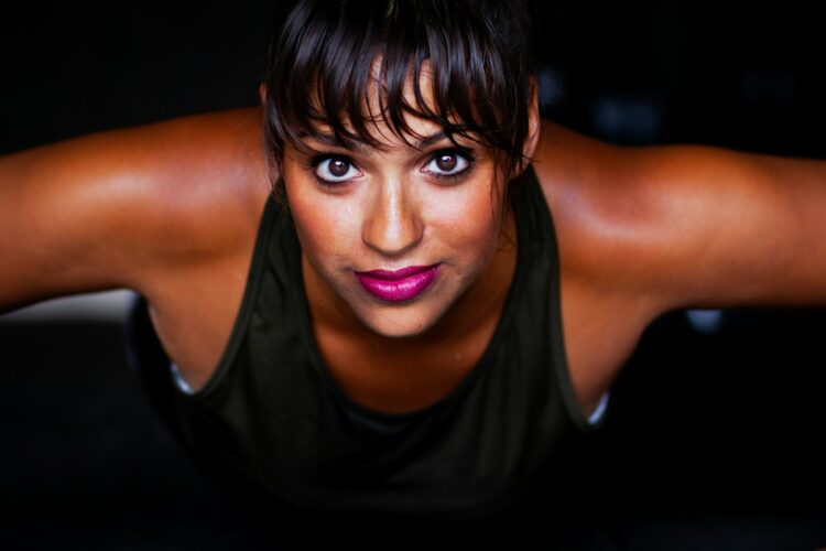 Women's black tank top