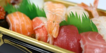 sushi on white ceramic plate