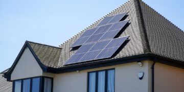 a house with solar panels