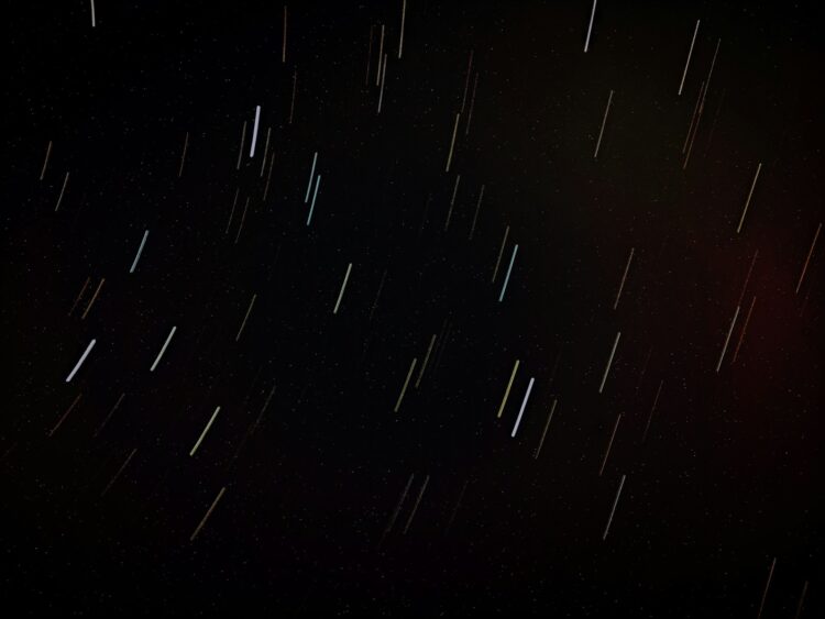 White light on black background