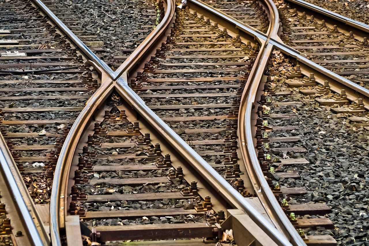 Rails soft tracks railroad railroad line train rail stole transport system traffic travel tram track bed gravel train train train train train