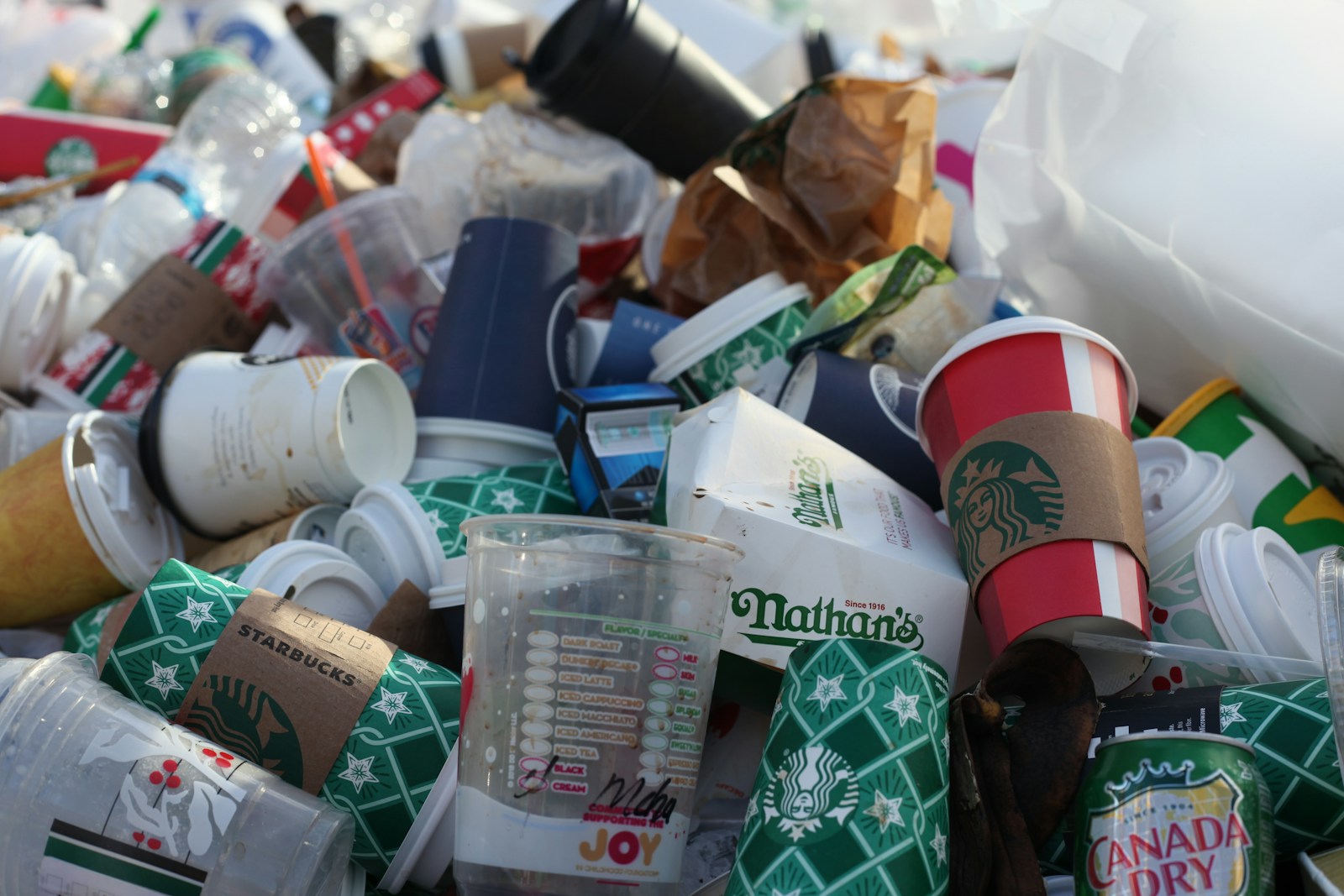 Assorted color disposable cup lot