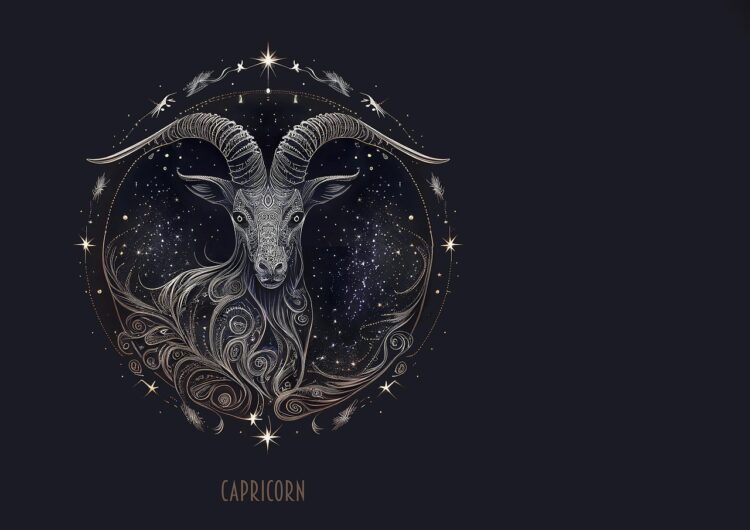 Capricorn star sign astrology horoscope fantasy ai generated background birthday card zodiac symbol shining capricorn capricorn capricorn capricorn capricorn