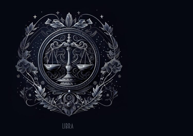 Libra star sign astrology horoscope fantasy ai generated background birthday card zodiac symbol shining libra libra libra libra libra