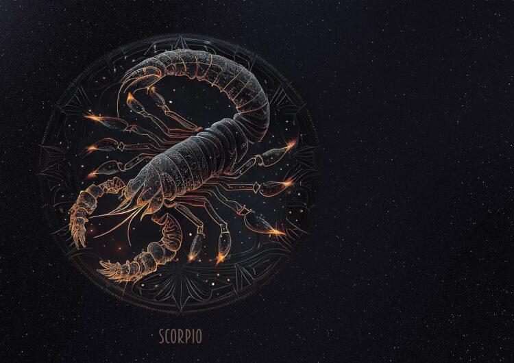 Scorpio star sign astrology horoscope fantasy ai generated background birthday card zodiac symbol shining scorpio scorpio scorpio scorpio scorpio