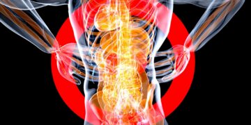 a person with a light in their head