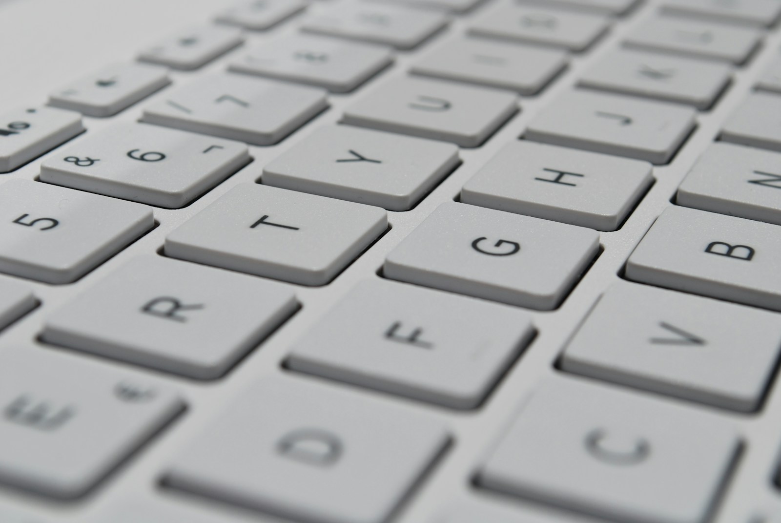 White computer keyboard