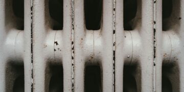 white and black space heater