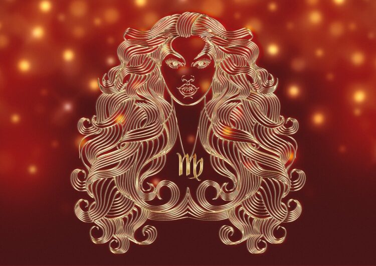 Virgo zodiac sign symbol virgin maiden woman star sign astrological sign astrology horoscope gold bokeh background virgo virgo virgo virgo virgo astrology
