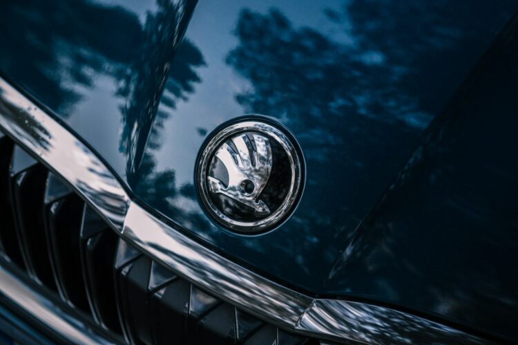 A close up of the front of a car