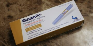 Ozempic medication box, with pen injection.