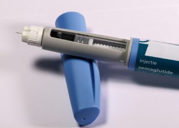 A semaglutide injection pen is shown