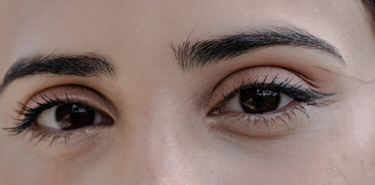 Close up of a person's eyes