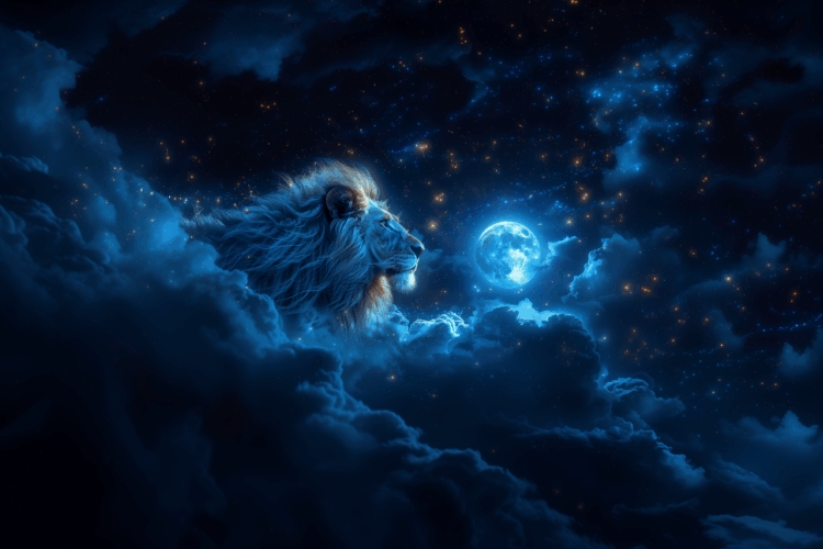 Leo nature astrology moon night magic pagan paganism lion