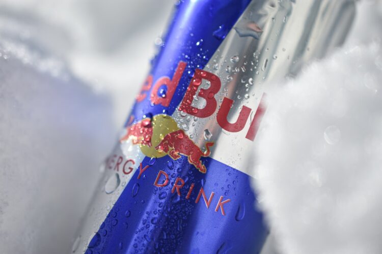 Red bull energy drink can