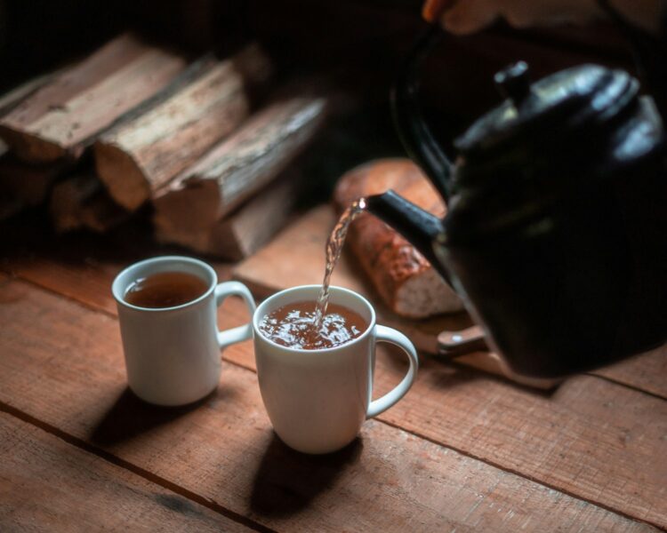 White ceramic mug with coffee