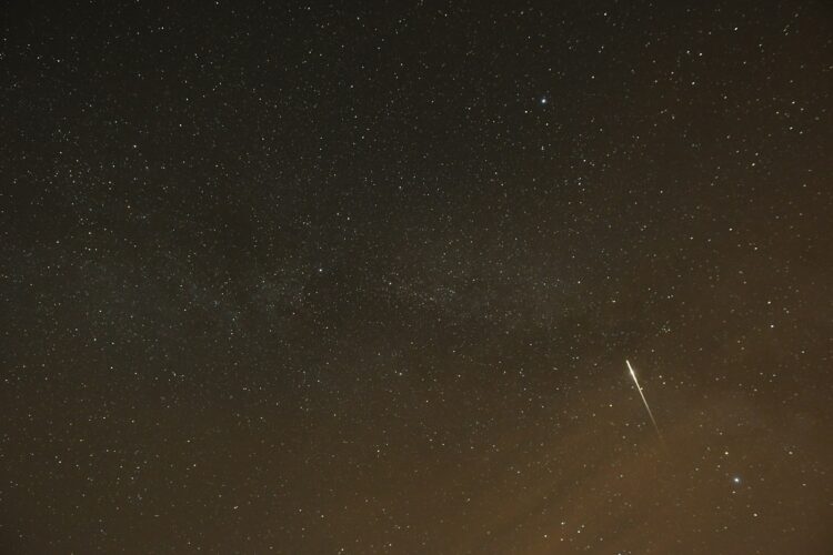 Black and white starry night