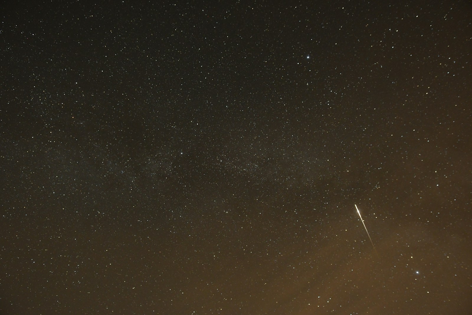 Black and white starry night