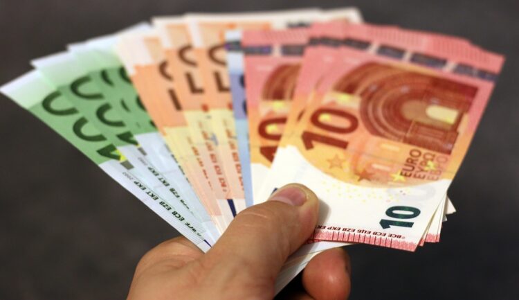 Money banknotes euro hand banknote currency paper money seem 50 euro 100 euro 10 euro 20 euro finance pay hand over business stack lots financial world cash funds money money euro euro euro euro euro pay