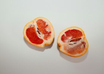 Sliced blood lemon