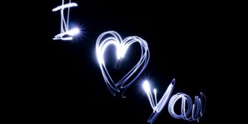 blue and white light streaks