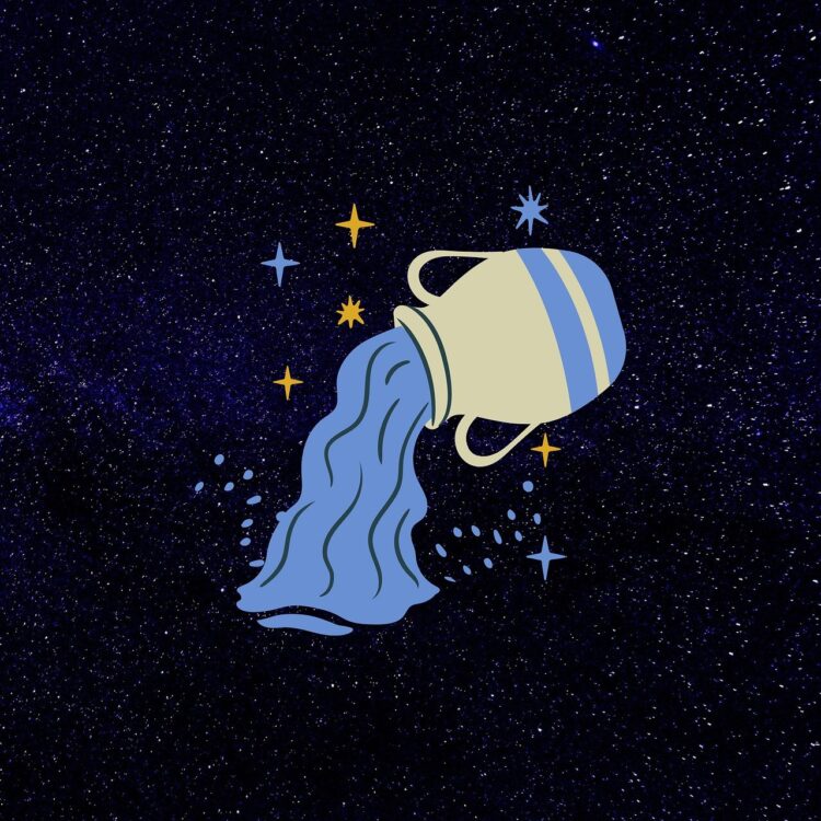 Aquarius horoscope astrology symbol star sign calendar collection nature planet constellation galaxy sky milkyway