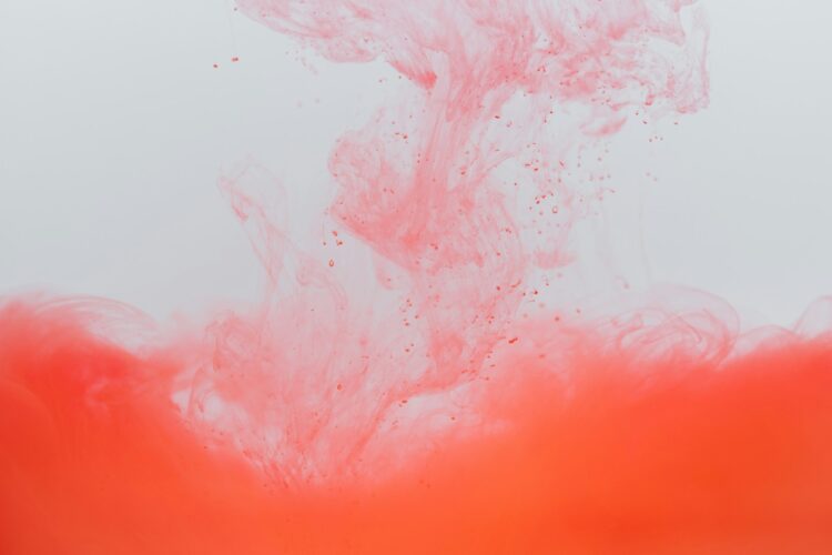 Orange abstract paint art