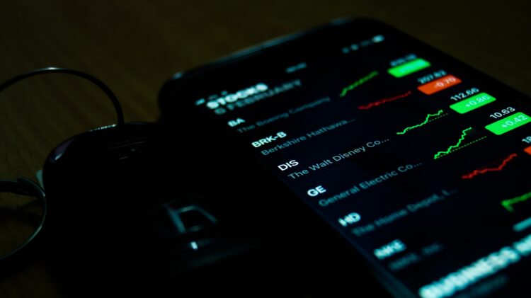 Smartphone on brown wooden surface