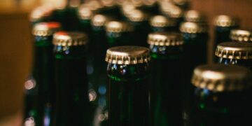 close-up photo of bottles with lids