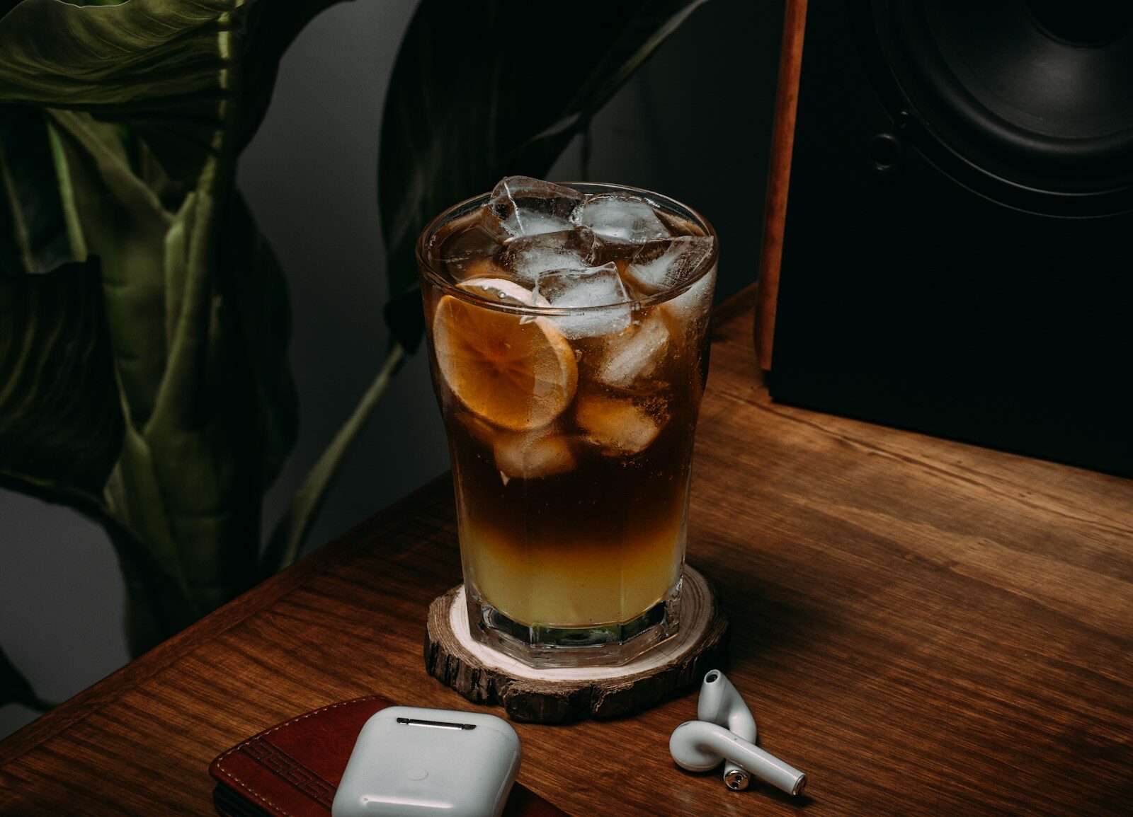 a glass of beer on a table