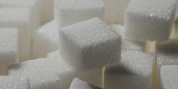 a pile of sugar cubes sitting on top of each other