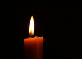 close-up of lighted candle