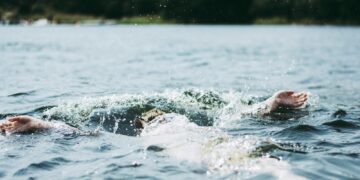 person underwater