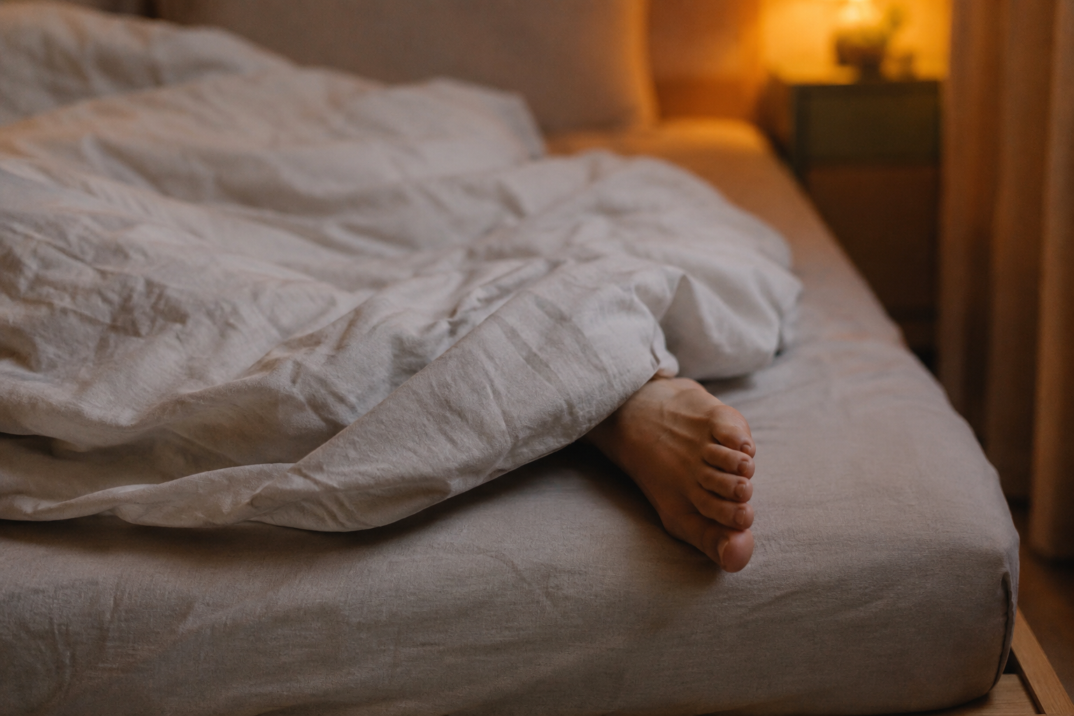 Aha: dit is dus waarom je beter slaapt met een voet buiten het dekbed