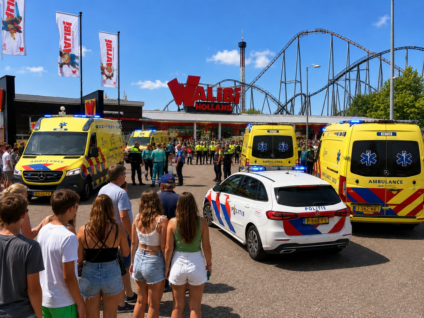 Heftig: massale ambulance-inzet bij Walibi Holland na vreselijk incident